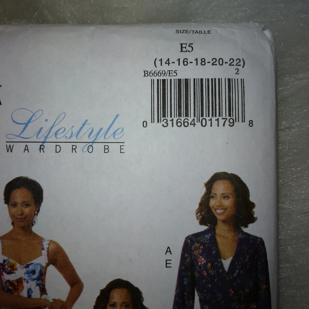 BUTTERICK B6669 sz 14-22 Lifestyle Wardrobe EASY Jacket Top Dress Skirt Pants